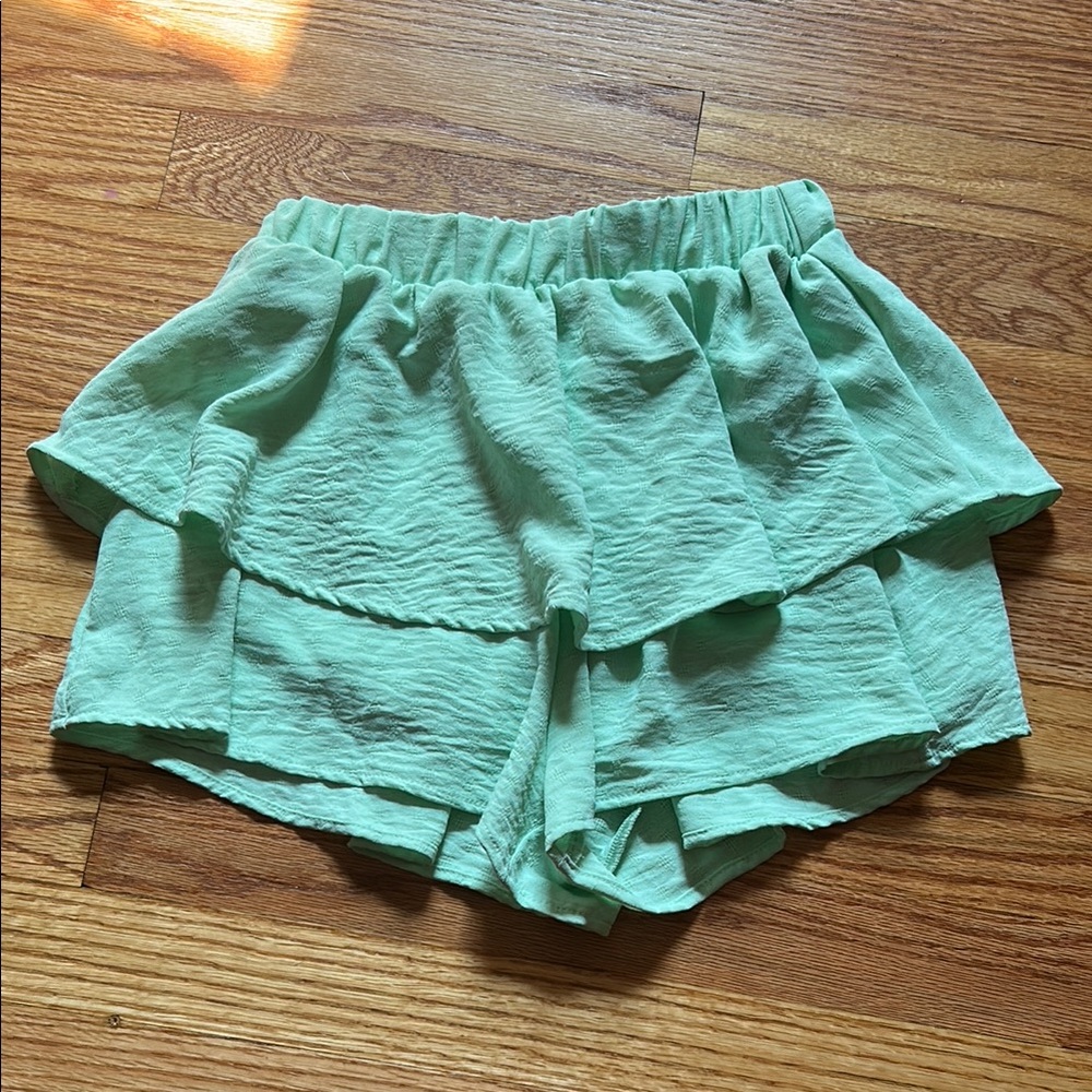 Altar'd State Mint Green Layered Shorts